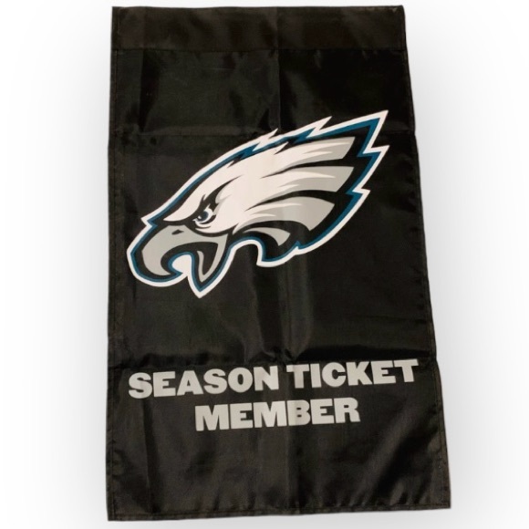 NFL EAGLES VTG Season Ticket Member FLAG BANNER “Every Fall We Rise “ 22" X 14” - Picture 3 of 13